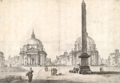 Piazza del Popolo, Rom von Jean Baptiste Lallemand